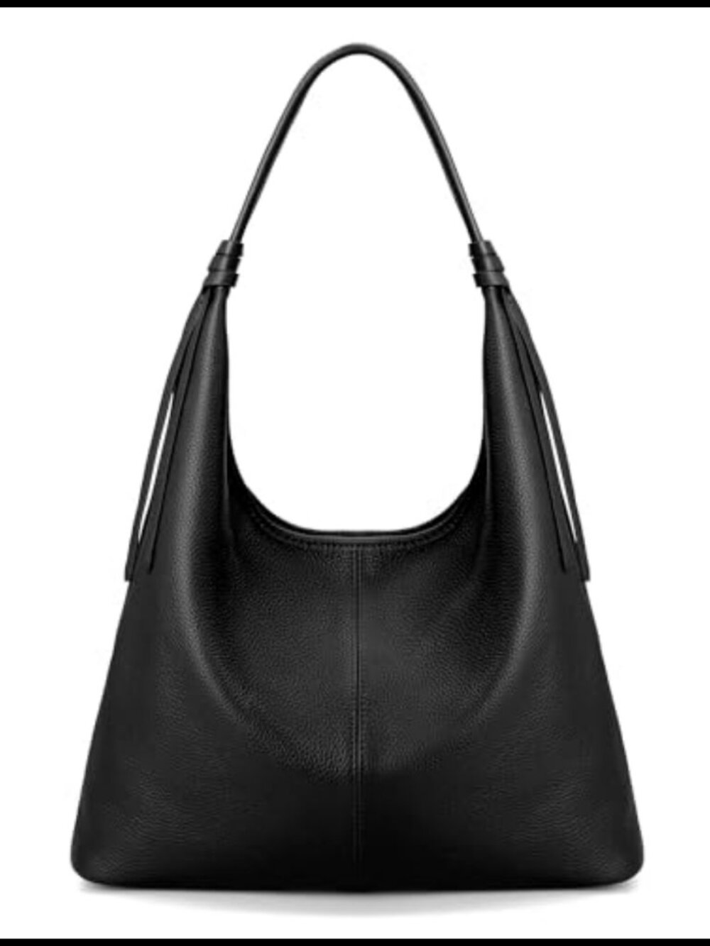 Genuine Leather Slouchy Hobo Bag Women's Casual Magnetic Closure